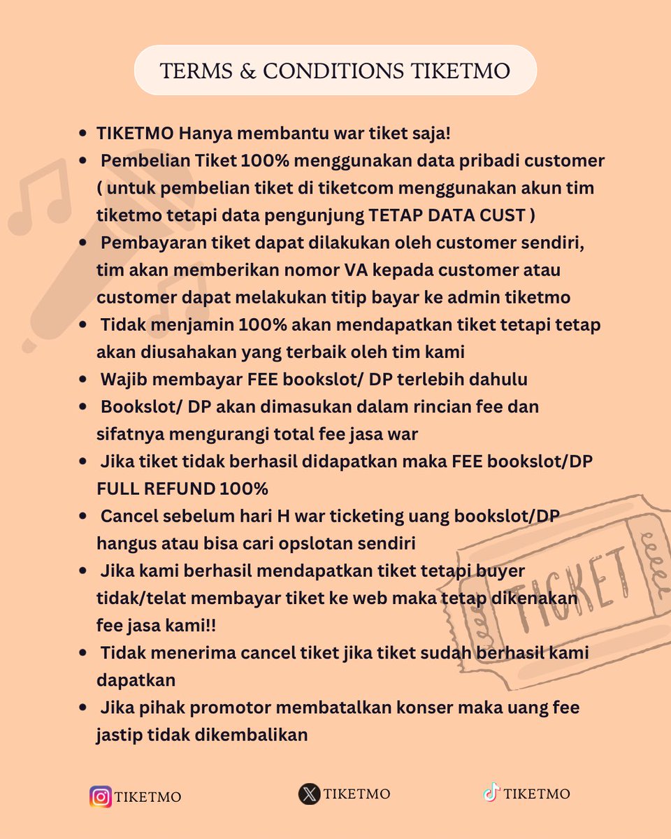 — OPEN JASA WAR TIKET ZEROBASEONE CONCERT TOUR IN BANGKOK, KUALA LUMPUR, SINGAPORE, HONGKONG

💸 Fee: 400k-500k/tix | DP : 100k/tix
✅ Data cust &amp; self payment
📌 Testimoni cek pin tweet
💌 Dm untuk bookslot

tg wtb jasa war tiket jastip jaswar tiket #ZEROBASEONE