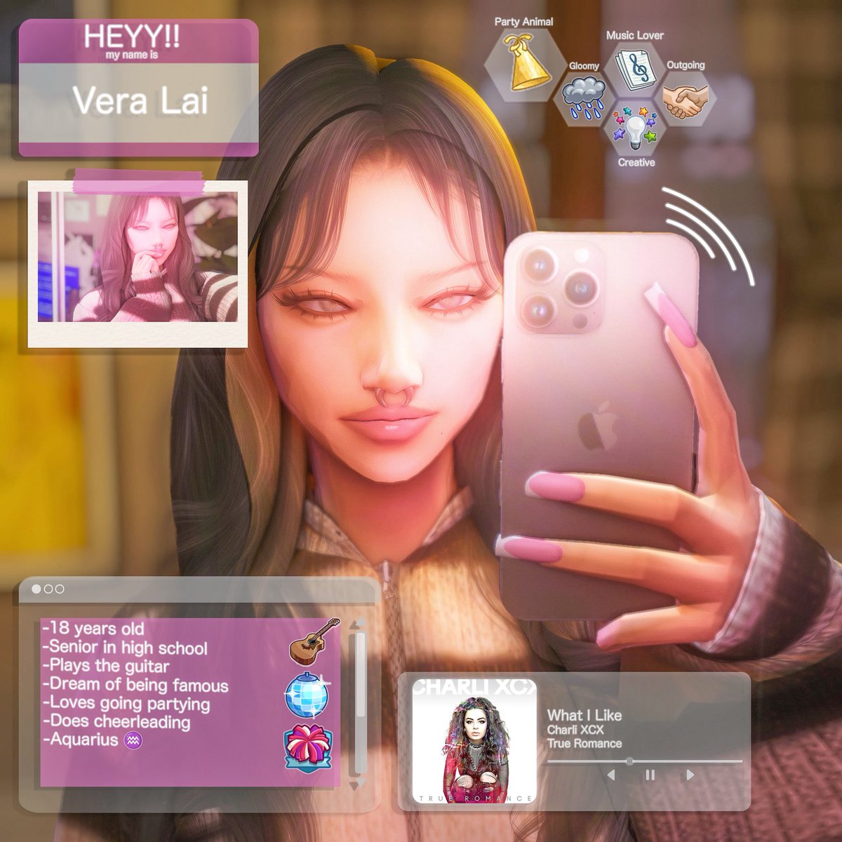 LijaSims's tweet photo. A little sim i made recently, vera lai⋆˚꩜.ᐟ (shes not in the mystical world). #simstwt #Showyoursim #thesims #TS4 https://t.co/vTW7MgQgaN