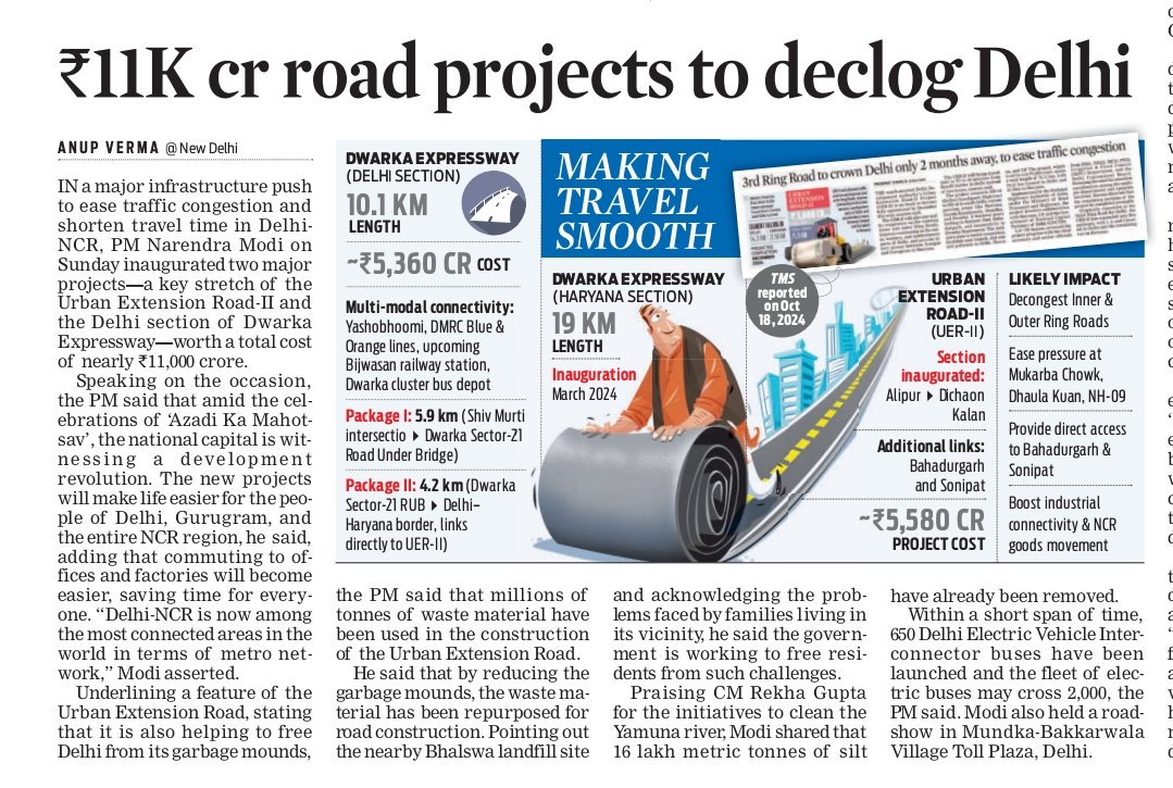 Anup Verma (@journoanup) on Twitter photo In a major infrastructure push to ease traffic congestion & shorten travel time in Delhi-NCR, PM <a href="/narendramodi/">Narendra Modi</a> inaugurates two major projects—a key stretch of Urban Extension Road-II and Delhi section of Dwarka eway.
<a href="/santwana99/">santwanabhattacharya</a>
<a href="/jayanthjacob/">Jayanth Jacob</a>
<a href="/NewIndianXpress/">The New Indian Express</a> In a major infrastructure push to ease traffic congestion & shorten travel time in Delhi-NCR, PM <a href="/narendramodi/">Narendra Modi</a> inaugurates two major projects—a key stretch of Urban Extension Road-II and Delhi section of Dwarka eway.
<a href="/santwana99/">santwanabhattacharya</a>
<a href="/jayanthjacob/">Jayanth Jacob</a>
<a href="/NewIndianXpress/">The New Indian Express</a>