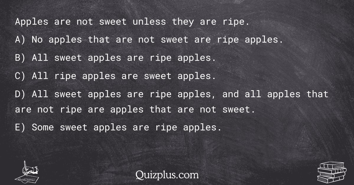 quizplus_exams's tweet image. Apples are not sweet unless they are ripe.
Get Answer: 👉 quizplus.com/quiz/128575-qu…
#StudyRoutine #AimsCommunityCollegeFortLupton #students