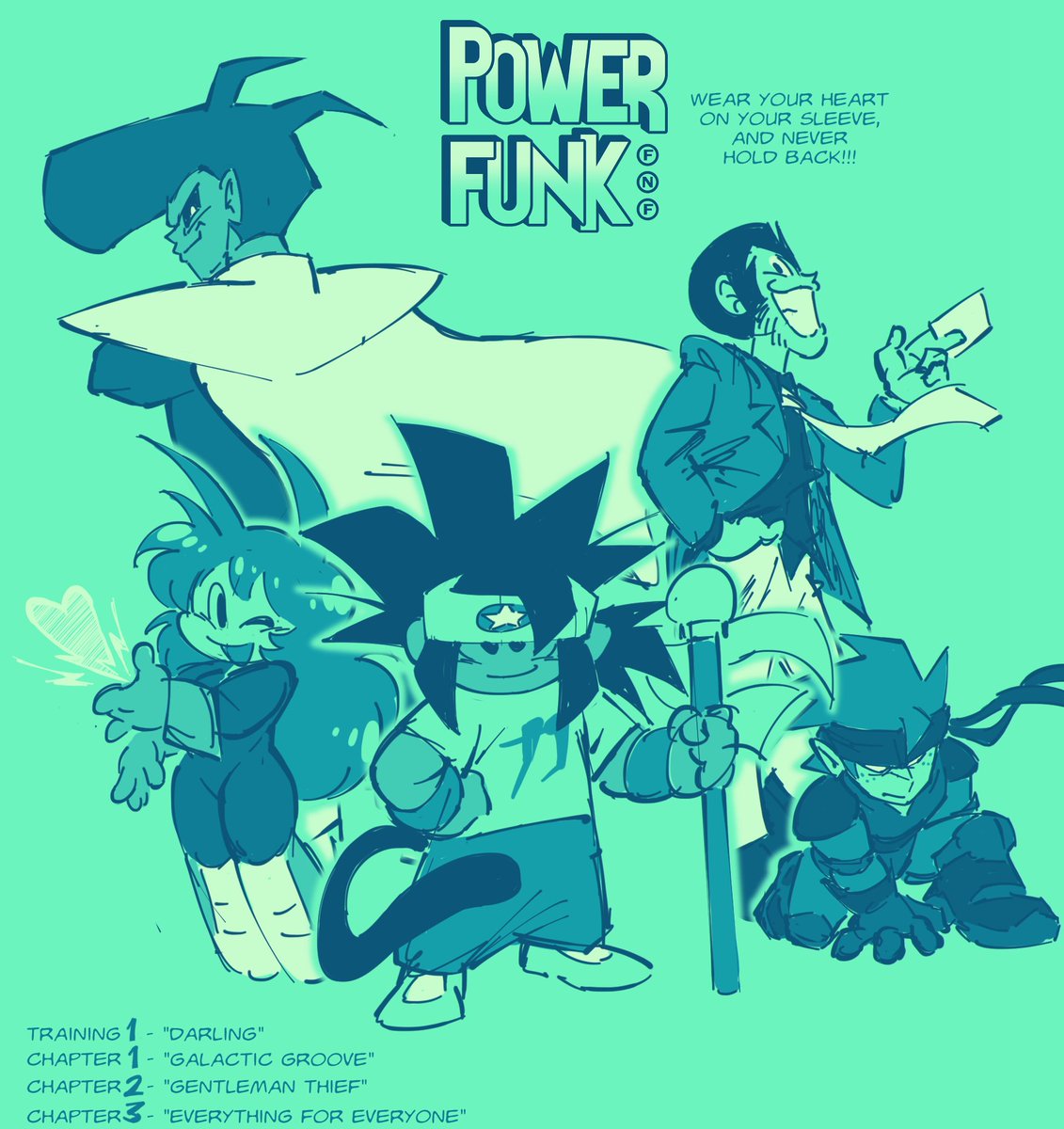 THANKS TO ALL who shared their support and excitement for our 2 year passion project. the love hit us like a truck but theres still more to be done.
long as i breathe i'll never stop drawing. stay tuned for any art or music teasers. until then, don't hold back!!

-DJ

#PowerFunk