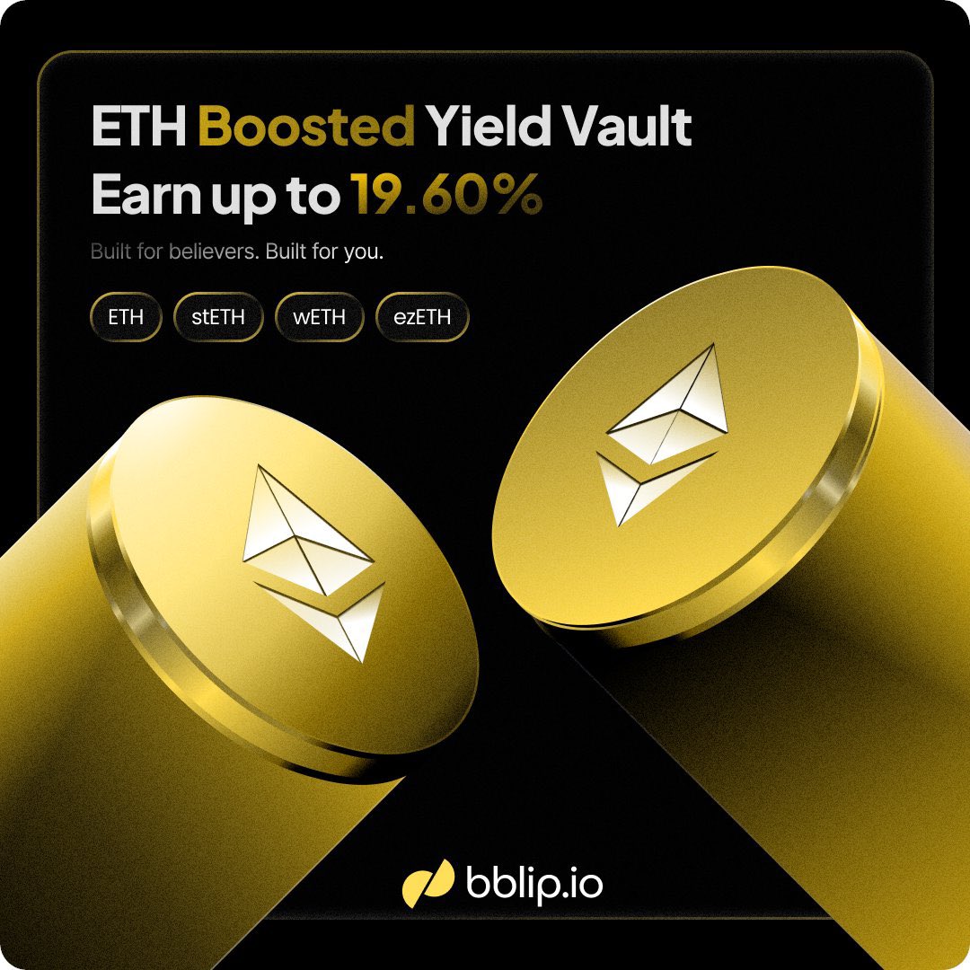Booba Blip (@boobablip) on Twitter photo 🚀 ETH is dipping, but stakers are winning!
Earn a massive 19.6% APY by staking💎
🎁 GIVEAWAY ALERT 🎁
Win $100 in #ETH!
1️⃣ Like & RT
2️⃣ Tag 2 friends
3️⃣ Follow <a href="/BblipProtocol/">Bblip Protocol</a>
Winner: 7 days ⏳
👉 bblip.io/eth-yield 🚀 ETH is dipping, but stakers are winning!
Earn a massive 19.6% APY by staking💎
🎁 GIVEAWAY ALERT 🎁
Win $100 in #ETH!
1️⃣ Like & RT
2️⃣ Tag 2 friends
3️⃣ Follow <a href="/BblipProtocol/">Bblip Protocol</a>
Winner: 7 days ⏳
👉 bblip.io/eth-yield