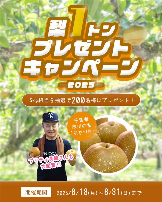 bxonejp's tweet photo. 🐶皆さん、梨お好きでしたよね❓

🍐━━━━━━━━━━━━━━━━━━━━━
　　  　梨 1トンプレゼントキャンペーン
千葉県産「あきづき」抽選200名様に5kgお届け！
━━━━━━━━━━━━━━━━━━━━━━🍐

▼応募は簡単👇
① @bxonejp をフォロー
② 本投稿をリポスト
③ リプライで応募方法をご案内（通知ON必須）

▼締め切り👇
2025/08/31 まで

さらに全員に「特製うちわ＆保湿ティッシュ」🎁