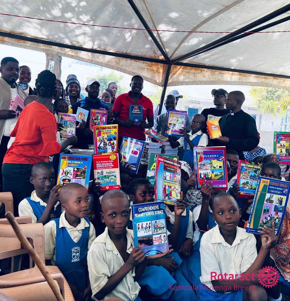 JAgonzibwe's tweet photo. Literacy is a bridge from misery to hope. It is a tool for daily life in modern society. It is a bulwark against poverty,and promotes development &amp; an essential complement to society 

Happy to have joined @RctMuyengabree for the Empower Mityebiri.
#itstimetojoinrotaract https://t.co/JtrEOwv6cz