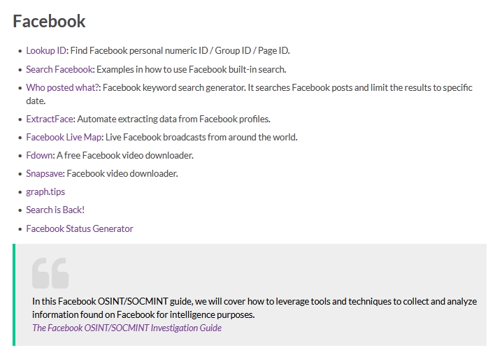 Facebook OSINT resources and comprehensive investigation guide 
osint.link/social-media-i…
#OSINT #SOCMINT #Search #Facebook