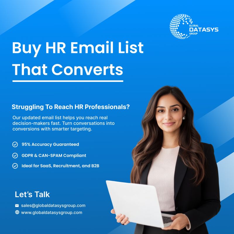 GlobalDatasys's tweet photo. 🚀 Looking to connect with the right HR professionals?
Our 95% accurate, GDPR-compliant HR Email List helps you reach real decision-makers &amp; boost conversions.
👉 Let’s Talk: https://t.co/MzmOlrp84q

#HREmailList #LeadGeneration #B2BMarketing #SalesGrowth https://t.co/EZN6b41Dkk