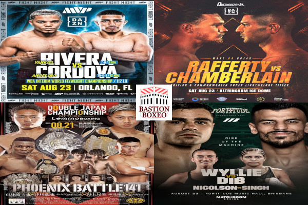 BastionBoxing's tweet photo. The best fights of the week (8/21–23/2025):
https://t.co/bWpnlJnums 

#Boxing #boxingnews #sports #Preview #Fights #sport #happyweek #HappyMonday #RiveraCordova https://t.co/ON8Hjc8TQw