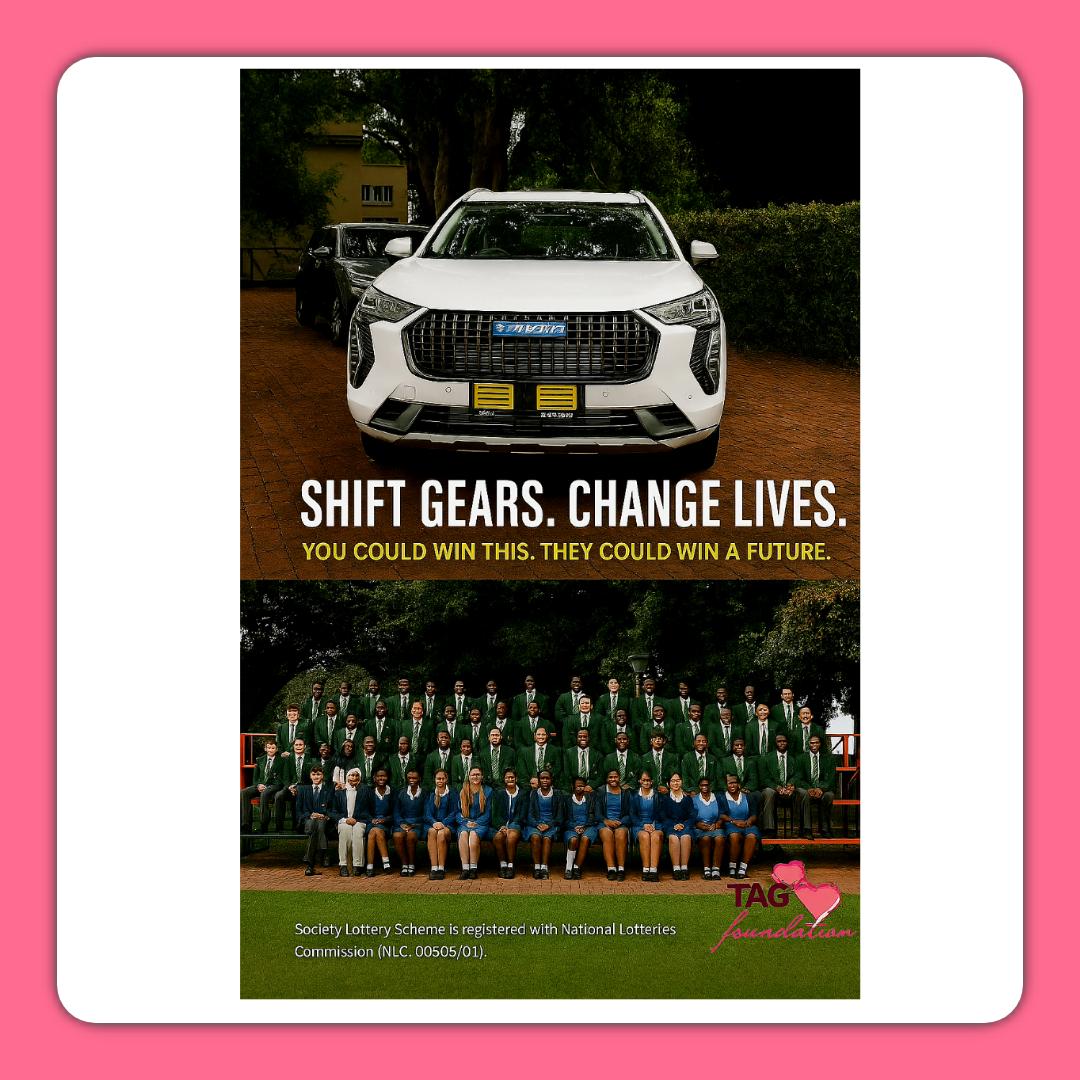 A Car in Your Driveway, A Future in Their Hands.
By supporting the <a href="/FoundationTag/">TAG Foundation</a>  Car Raffle, you’re not just entering to win a sleek new Haval Jolion — you're unlocking doors of opportunity for learners at <a href="/KingEdVIISchool/">KES</a> <a href="/parktown_girls/">Parktown Girls</a> 
Get In It ⤵️
tagfoundation.online/draw/win-a-car/