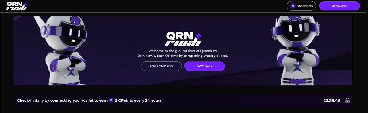 ALPHA!! I just discovered a Layer-1 project in its very early stage.😲🤯

Introducing <a href="/quranium_org/">Quranium</a> The World’s First
Convergence Layer.  

💰Raise $6.15M
💸Cost: Free

Quest:
community.quranium.org/qrnrush?userRe…

<a href="/Galxe/">Galxe</a> quest: app.galxe.com/quest/quranium…

Let us cook!