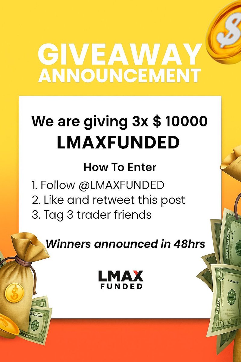Purple Clock. (@nftreiign) on Twitter photo π $30,000 Account Giveaway
3x $10,000
Must:
π¨ββοΈ. Follow:
<a href="/Lmaxfunded/">LMAX funded</a>
<a href="/PropTradingHQ/">Prop Trade Hub</a>
@dmantradinglab
<a href="/lodgiq_/">Jazz</a> ,<a href="/ibnmuax_fx/">πππ₯π€πππ’π―ππ</a>
π¬. Like, RT & Tag 5 Friends
πΈ. Join Discord:
discord.gg/cp7Y8DqC
π. Post screenshot proofs
π£οΈ Winners in 48 hours
Launch date 19th August 2025! π $30,000 Account Giveaway
3x $10,000
Must:
π¨ββοΈ. Follow:
<a href="/Lmaxfunded/">LMAX funded</a>
<a href="/PropTradingHQ/">Prop Trade Hub</a>
@dmantradinglab
<a href="/lodgiq_/">Jazz</a> ,<a href="/ibnmuax_fx/">πππ₯π€πππ’π―ππ</a>
π¬. Like, RT & Tag 5 Friends
πΈ. Join Discord:
discord.gg/cp7Y8DqC
π. Post screenshot proofs
π£οΈ Winners in 48 hours
Launch date 19th August 2025!