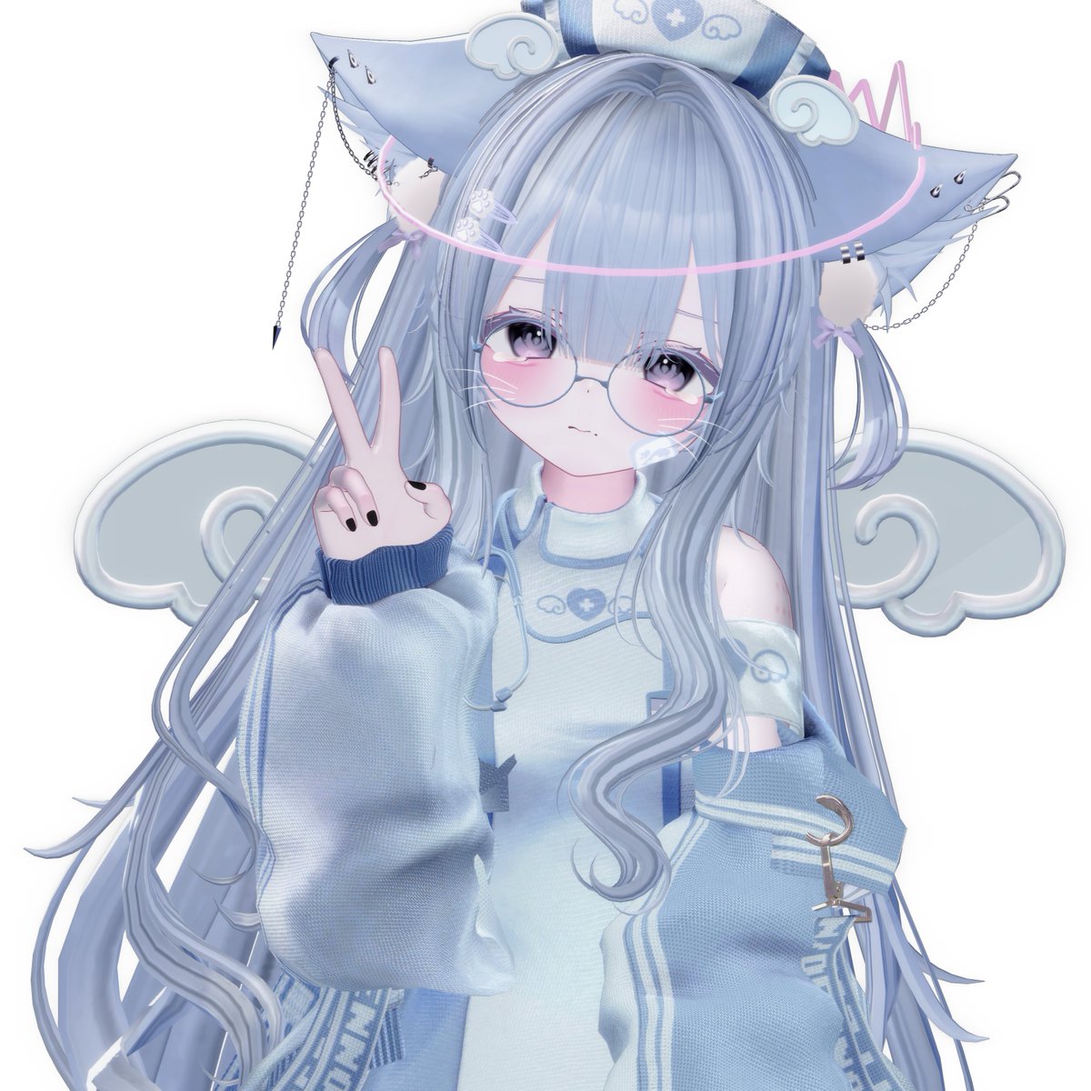 n2qi_x's tweet photo. 電脳ナース♡
#あどこれ #VRChat #PR https://t.co/kbZkz0tNEc