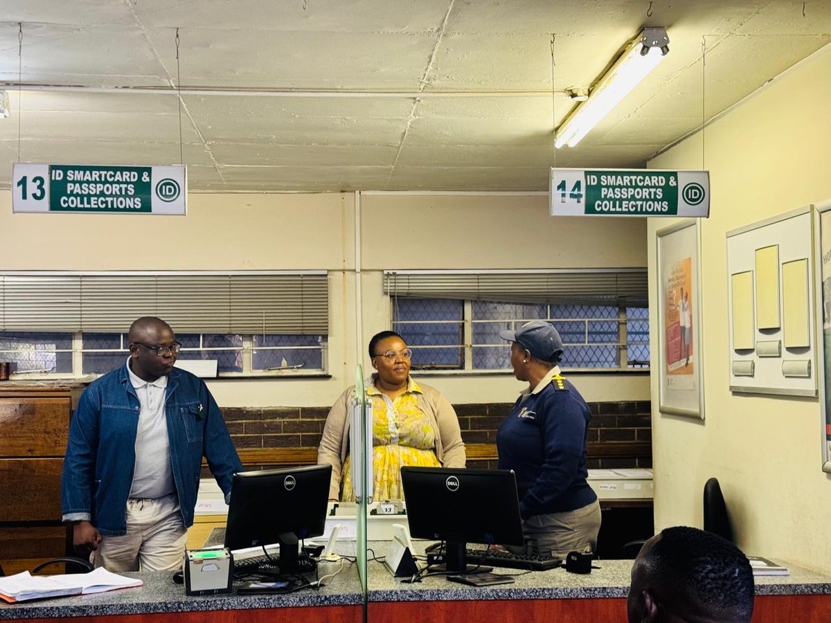 ANCParliament's tweet photo. [IN PICTURES] ANC MP, Cde Kgomotso Ramolobeng, deployed to the Randburg PCO 122, together with Ward 96 Councillor Rufas Maswazi, and Ward 114 Councillor David Mangena, conducted an announced oversight visit at the Randburg Home Affairs.

#ANCAtWork
#ConstituencyWork https://t.co/LNW6zFXNlV
