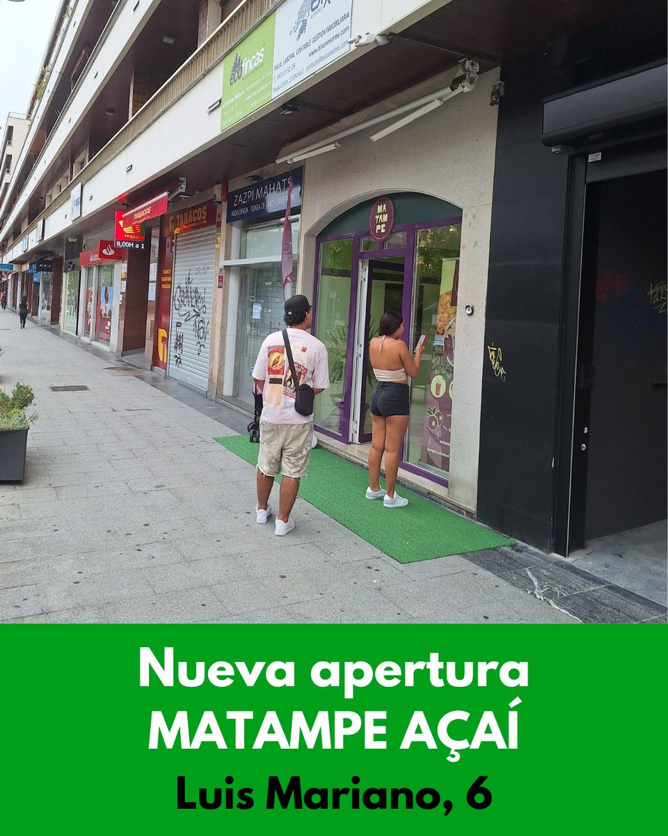 🟢 ¡NUEVA APERTURA EN IRÚN! 🟢

📍 Matampe Açaí ya está en Luis Mariano, 6.

Tu nuevo rincón favorito para disfrutar de un bowl saludable, sabroso y lleno de energía.

¡Ven a probarlo y déjate sorprender!

💪❤️ Ánimo comerciantes !!! 👏👏👏 Trabajo y mucha suerte!!!🍀🍀🍀
#Irún