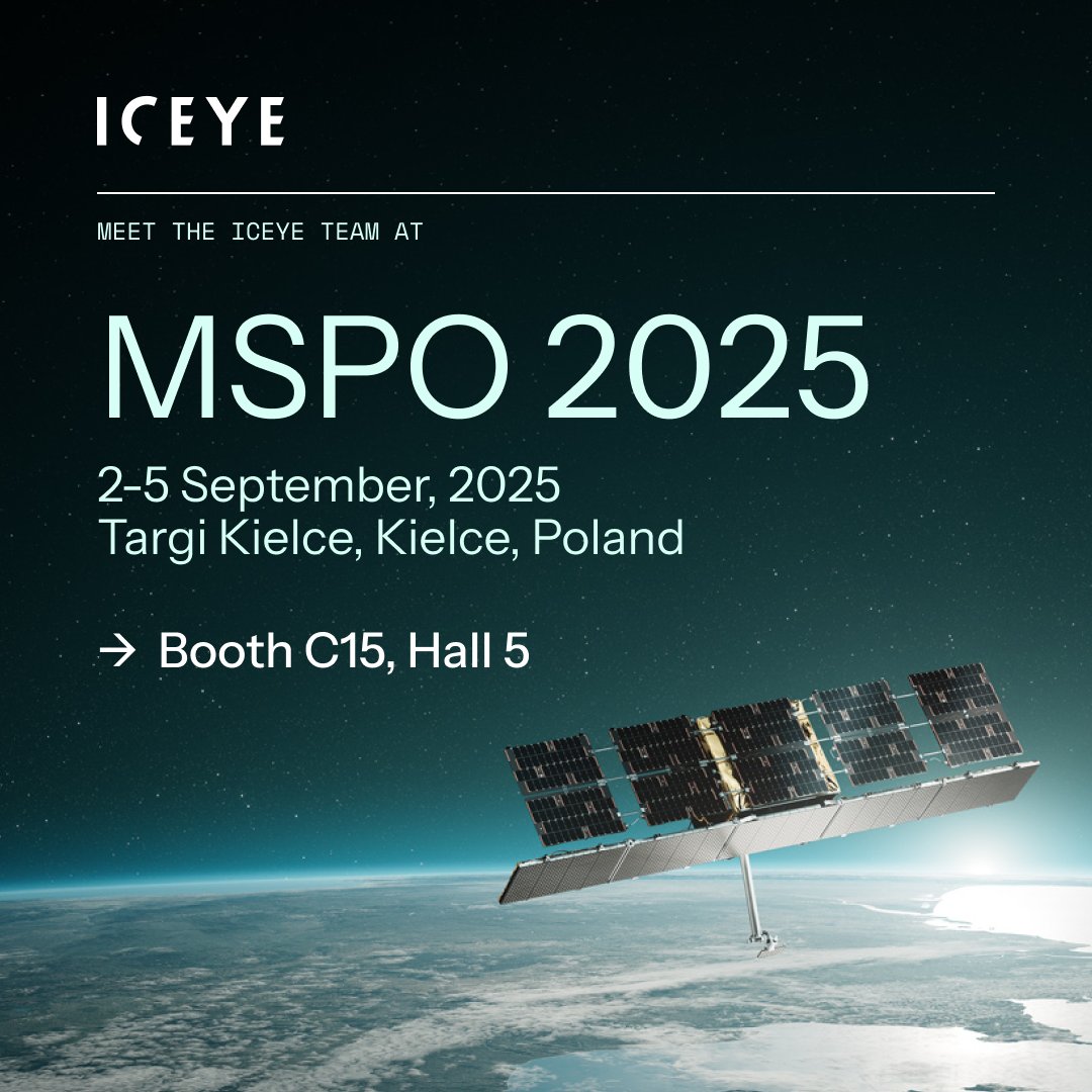 ICEYE will participate in the International Defence Industry Exhibition (MSPO) in Kielce, Poland, from 2–5 September 2025. You can find our team at Booth C15. We look forward to engaging with partners and stakeholders at #MSPO2025.