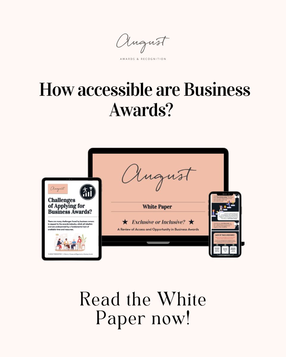 🏆 Recognition should be within reach for all. But is it?

Discover what business award entrants think about the process of finding and entering business awards and how the awards industry can become more inclusive
augustawards.com/exclusive-or-i…