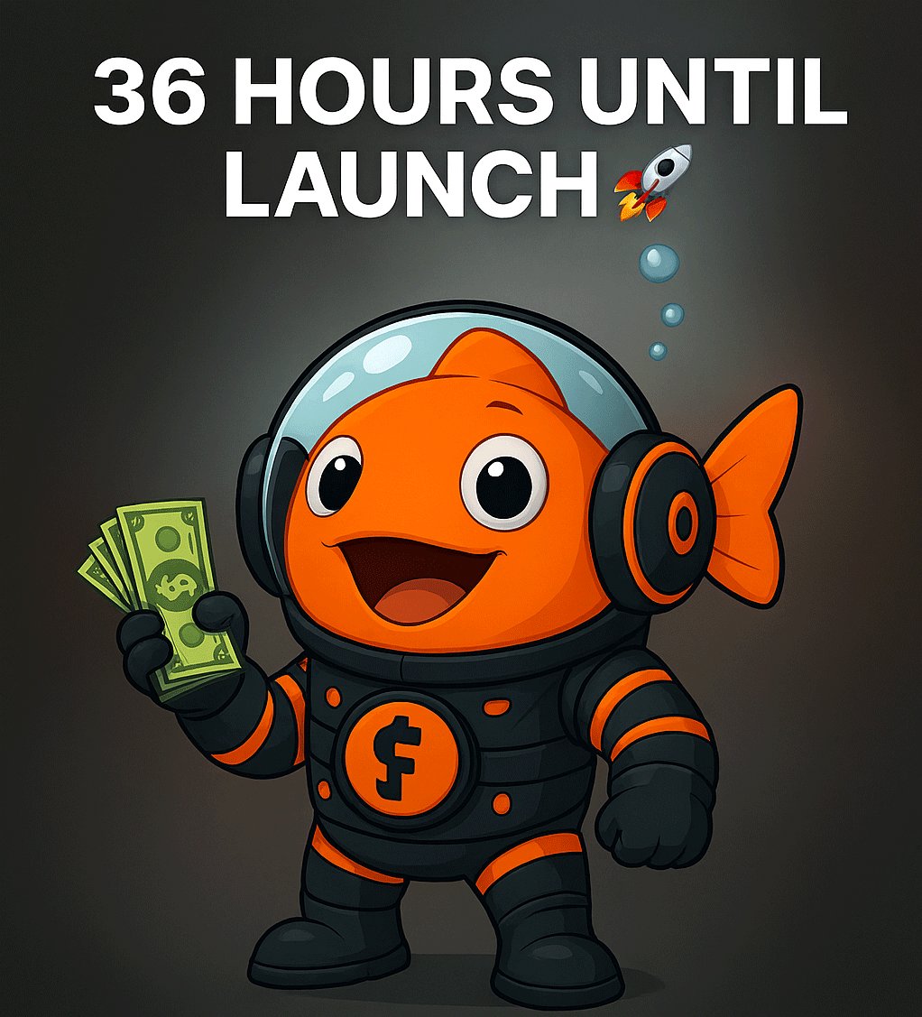 FishtoMoonFISH's tweet photo. He’s counting down. He’s stacking bills. And he’s about to flip the crypto ocean. 💥 36 hours 💥 the meme token with fins, fire, and lunar ambition. Don’t miss the splash. 🌊 #FISHtoTheMoon #CryptoLaunch #MemeCoin https://t.co/vEJ8DX6BvH