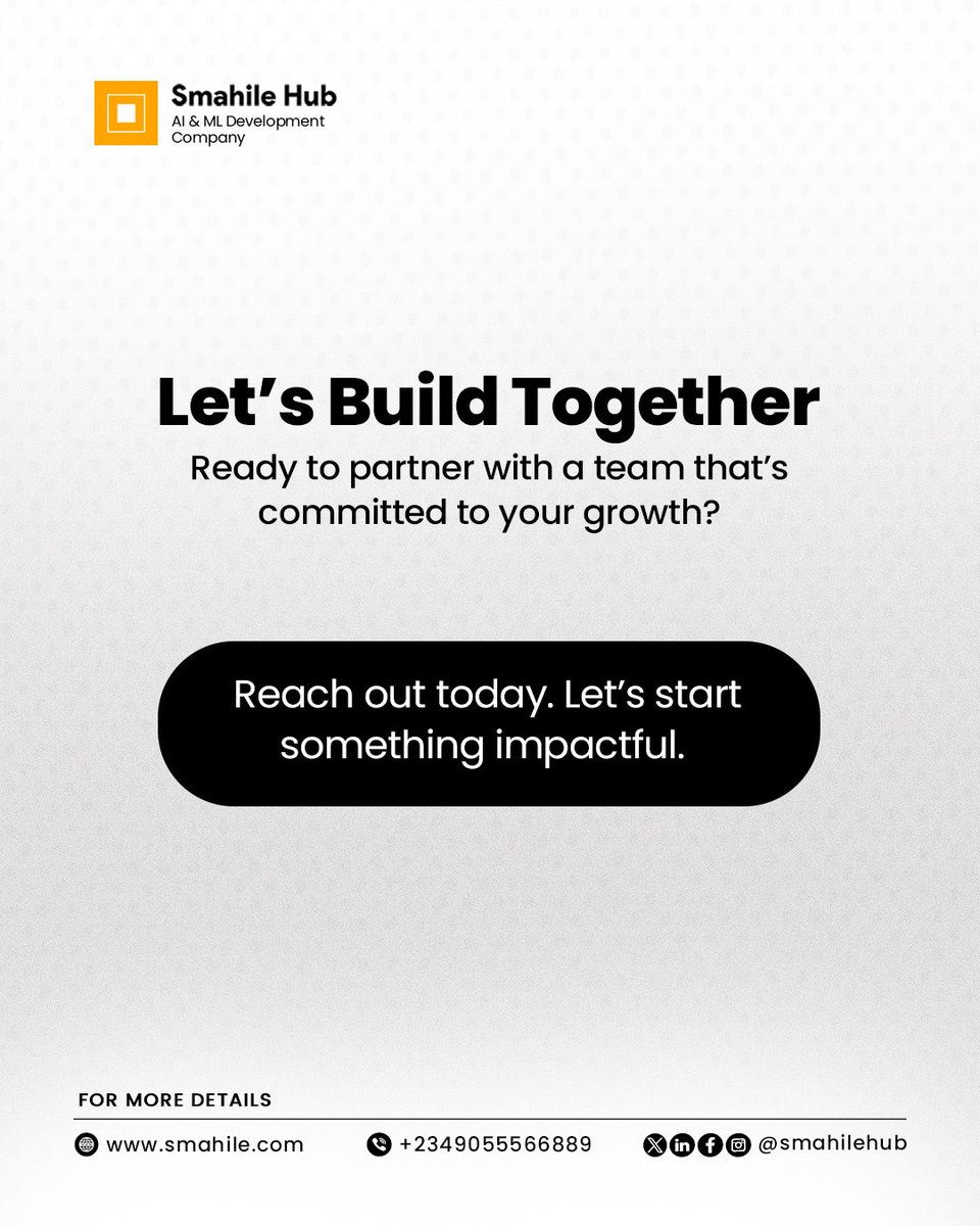Our secret sauce? Partnerships built on trust, delivered with results. At Smahile Hub, we align with your vision, stay transparent, and deliver measurable impact. Let’s scale together. #partnerships #businessgrowth #collaboration