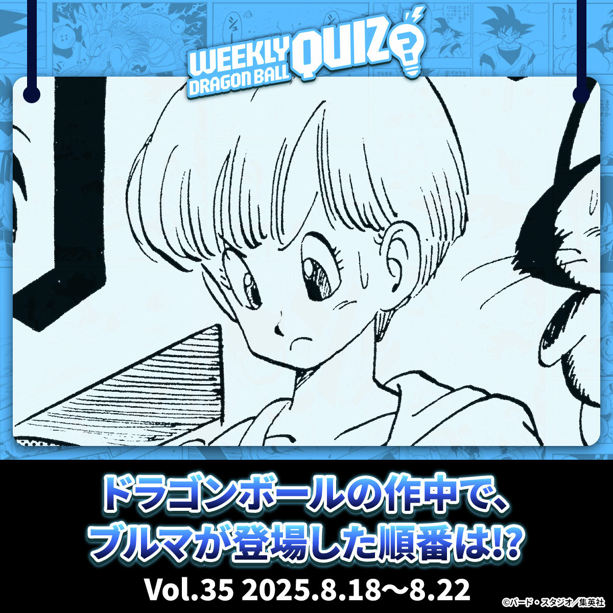 ウィークリーDBクイズVol.35】今週はブルマのファッションに関する問題