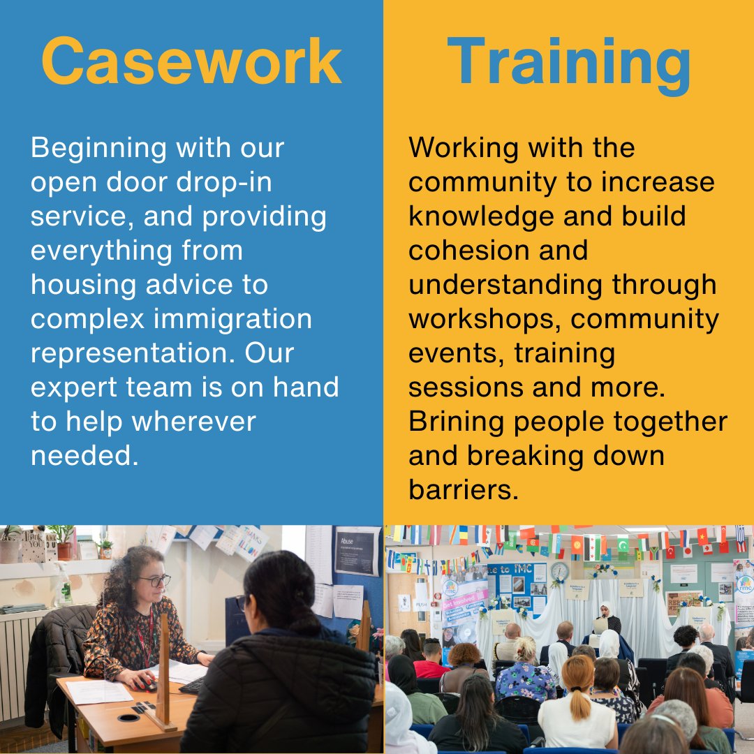RMCentre's tweet photo. We aim to empower refugees and migrants to overcome barriers by providing free, expert support for successful community integration with a focus on empowerment, inclusivity, quality, and collaboration.

#RMC #OurWork #Refugee #AsylumSeeker https://t.co/udmVWQj30J