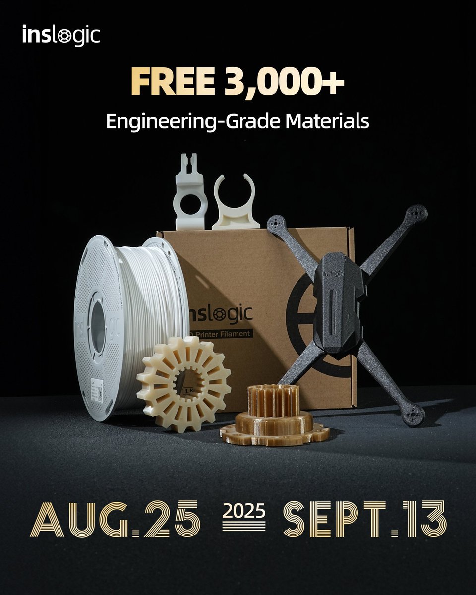 Inslogic 3D (@inslogic3d) on Twitter photo FREE 3000+ Inslogic Engineering-Grade Materials - Print to Last
Aug 25–Sep 13. Strong. Precise. Built to last. Follow <a href="/Inslogic3D/">Inslogic 3D</a> & don’t miss out!
inslogic3d.com
store.inslogic3d.com
#Inslogic3D #InslogicPrintToLast #InslogicEngineeringMaterial FREE 3000+ Inslogic Engineering-Grade Materials - Print to Last
Aug 25–Sep 13. Strong. Precise. Built to last. Follow <a href="/Inslogic3D/">Inslogic 3D</a> & don’t miss out!
inslogic3d.com
store.inslogic3d.com
#Inslogic3D #InslogicPrintToLast #InslogicEngineeringMaterial