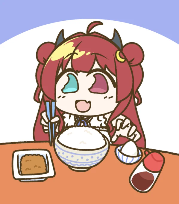 ロアちゃんお米を食べる ロアちゃんお米食べてる? お米を食べればお腹から力が湧き出しやる気漲る元気の子!になれるよね 何か頑張らないといけない時はエナドリもいいけどお米エナジーをチャージしてくのもだよ! ロアちゃん夜食にどうぞ ロアちゃんに美味しいお米を〜 #ロアート