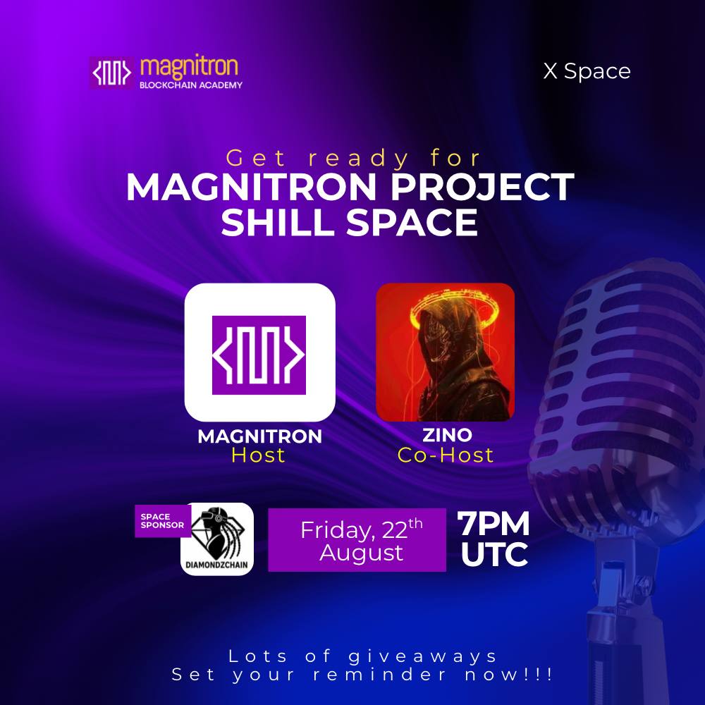 Magnitron_acad's tweet image. Magnifieds 🔉🔊

It’s that time again and we’re opening the floor for projects to step up, shill their vision, and show us why they’re built different.

This session, we’ve got @DiamondzShadoM a Layer 3 Media Chain coming in hot to break down their value, their roadmap, and why…