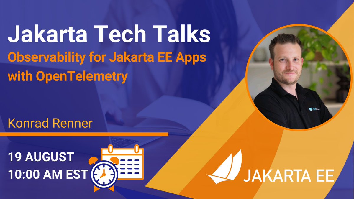 JakartaEE's tweet image. Join us tomorrow as @suvres deep dives into the topic of observability with OpenTelemetry, hands-on with Quarkus. Don’t forget to register! hubs.la/Q03sc8KK0 #JakartaEE #opensource #CloudNativeJava
