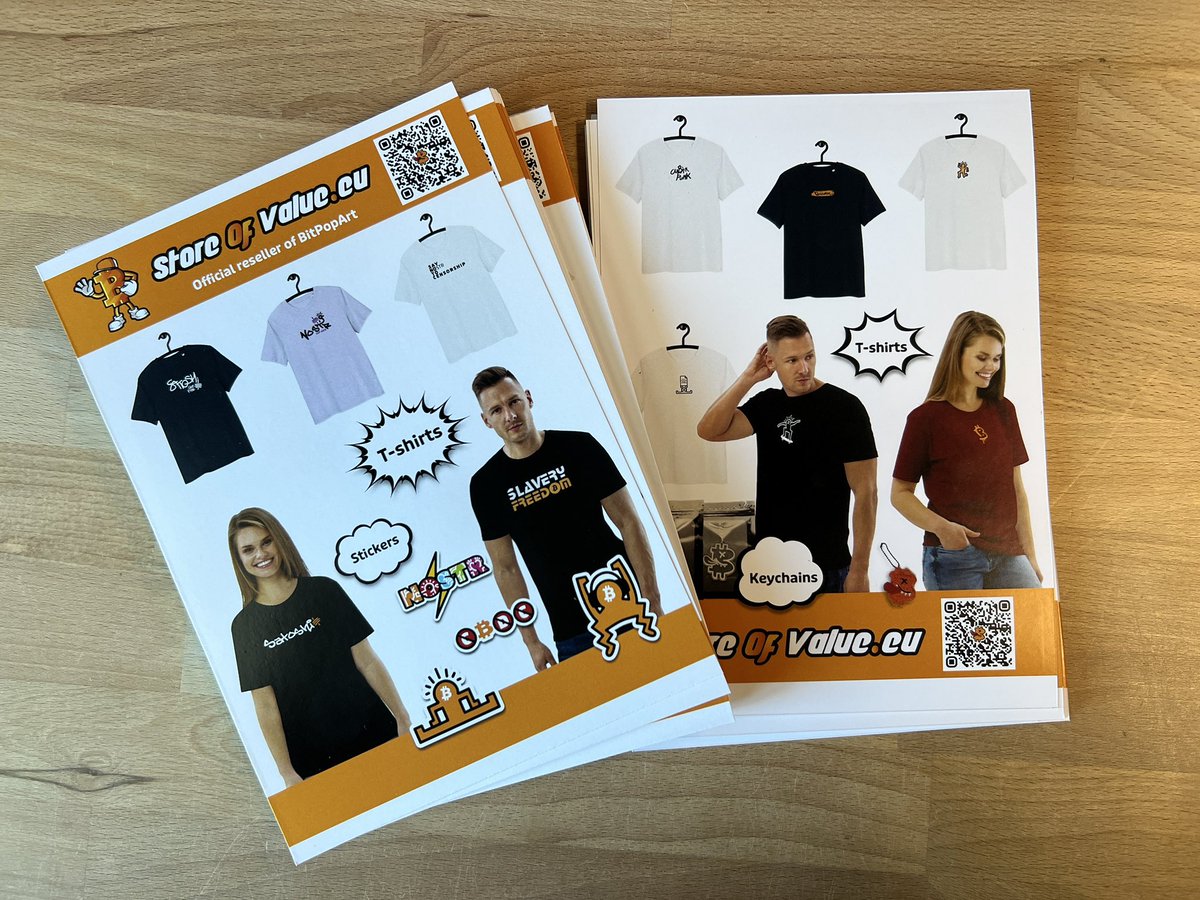 BitPopArt (@bitcoinpopart) on Twitter photo New merch flyer ✍️👕 <a href="/storeofvalue_eu/">Store of Value🧡⚡️Bitcoin Merch & Apparel Store</a> 🔥 #art #nostr #bitcoin
storeofvalue.eu/collections/bi… New merch flyer ✍️👕 <a href="/storeofvalue_eu/">Store of Value🧡⚡️Bitcoin Merch & Apparel Store</a> 🔥 #art #nostr #bitcoin
storeofvalue.eu/collections/bi…