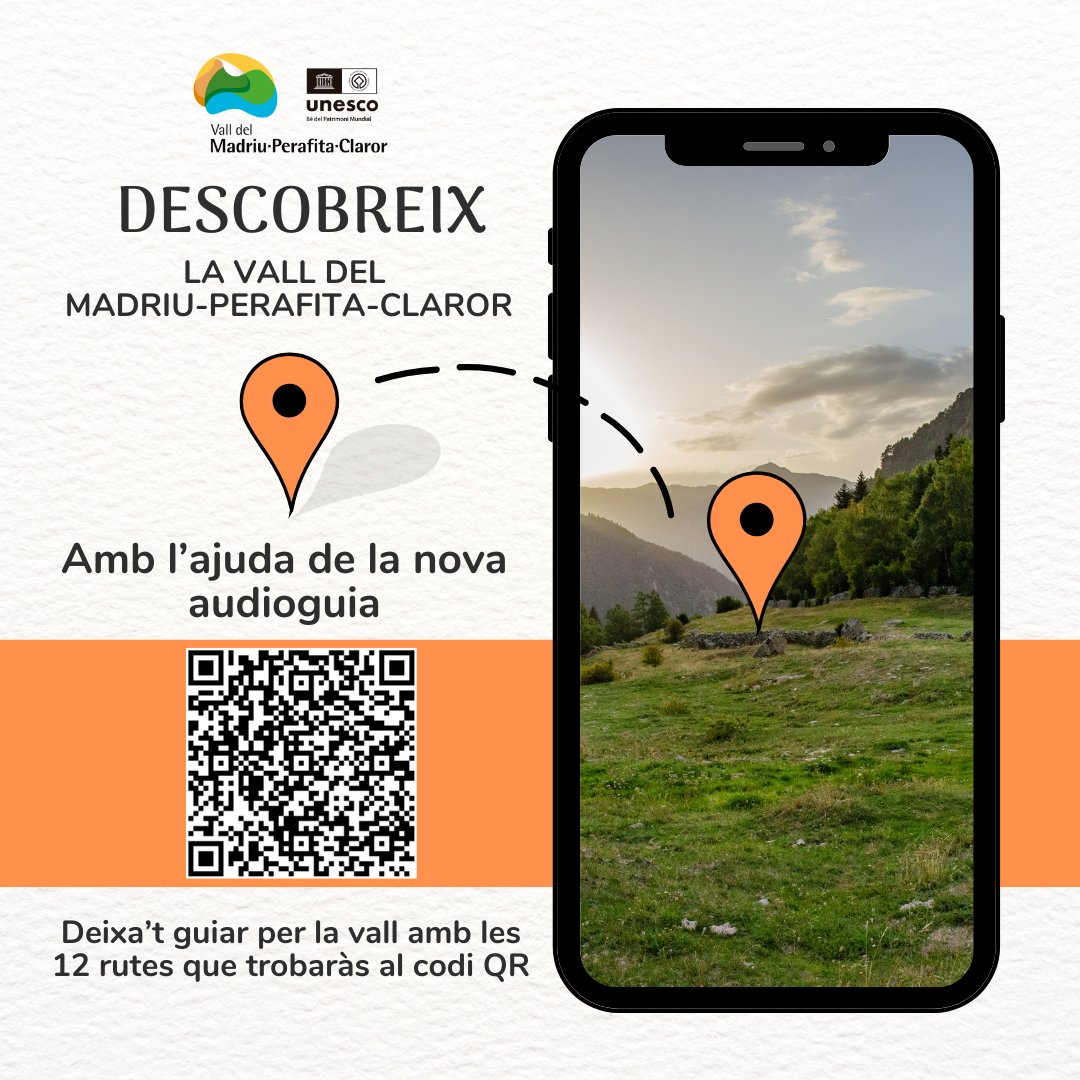 📍Planifica la teva propera visita a la <a href="/VMPC_Andorra/">MadriuPerafitaClaror</a> 
amb l’audioguia de rutes i deixa’t guiar per la Vall amb 12 rutes diferents que trobaras al codi QR.