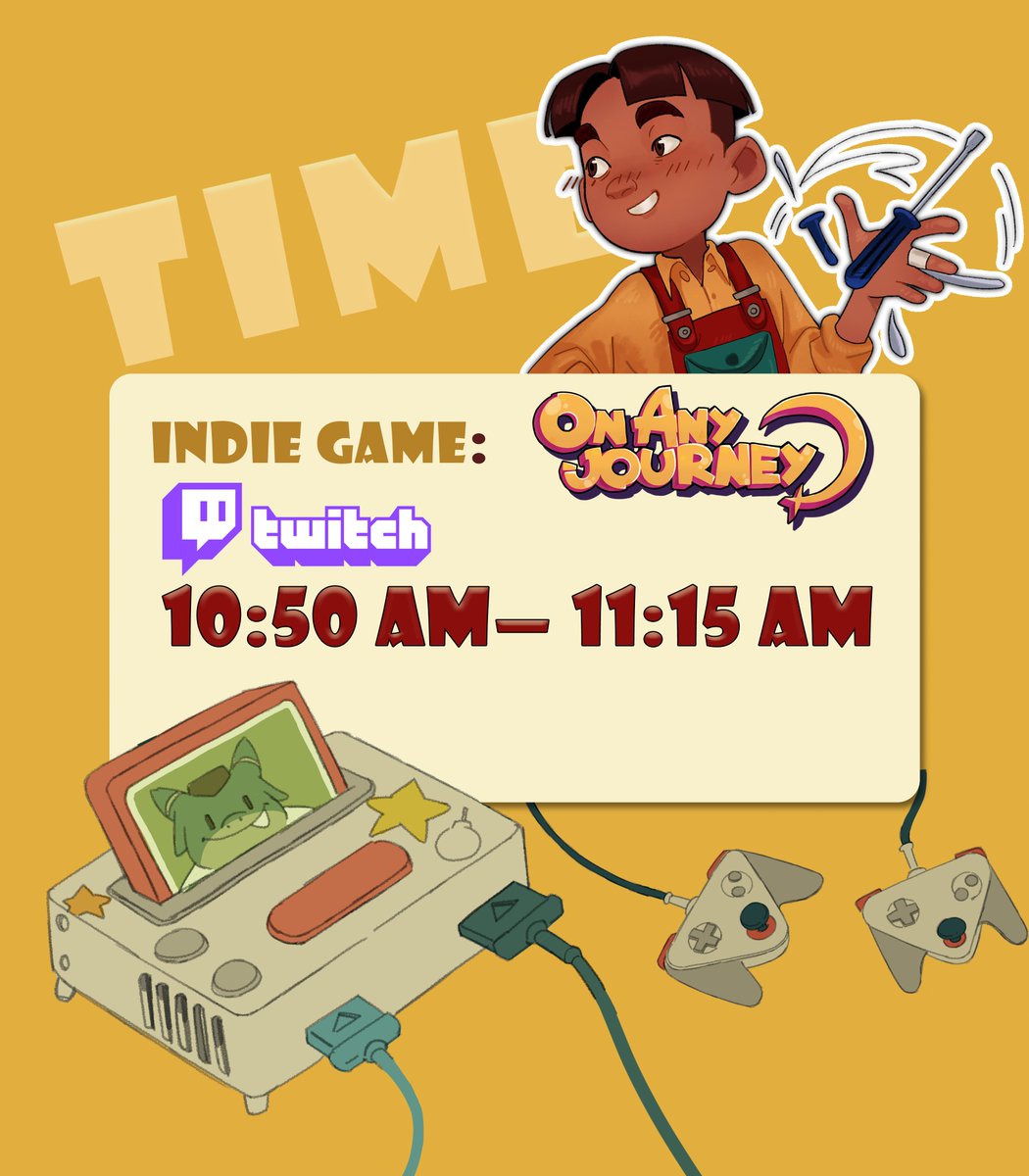 #MotivationMonday

See you at📍 Indie Expo Area, Booth I15

Also on 🎙 Devcom Twitch tomorrow, 10:50 AM – 11:15 AM: 🔗twitch.tv/devcom_global

Wishlist Now 👉store.steampowered.com/app/3201370/

#indiegame #gamedev #onanyjourney #indiedev #ddc2025