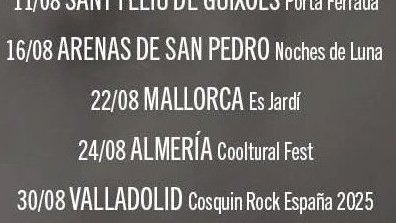 MDonosti15's tweet photo. AGOSTO...
@MikelErentxun
#DD40 #DD40tour2025
22 ... Mallorca
24 ... Almeria
30 ... Valladolid https://t.co/1o4PUKYfHV