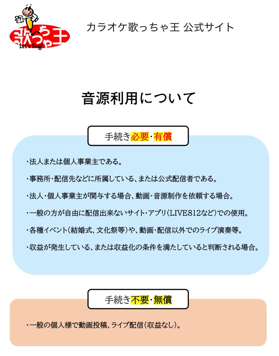 twitchでカラオケ配信をする考察】 ・twitchはJASRACとの包括契約をし