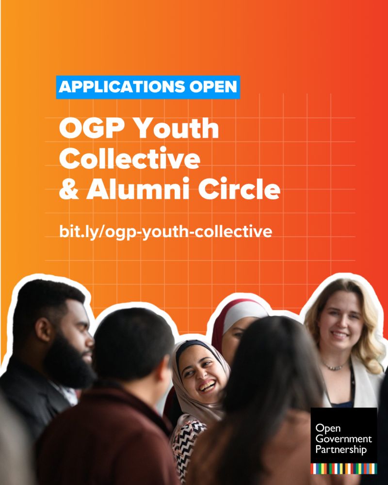 🌎 🌏 🌍 Together with our partners at the @opengovpart and the @YouthCohort, we’re relaunching the OGP Youth Collective – a global network for young leaders (18–30) to connect, co-create open government reforms, and engage directly with the OGP community.

We’re also introducing… 