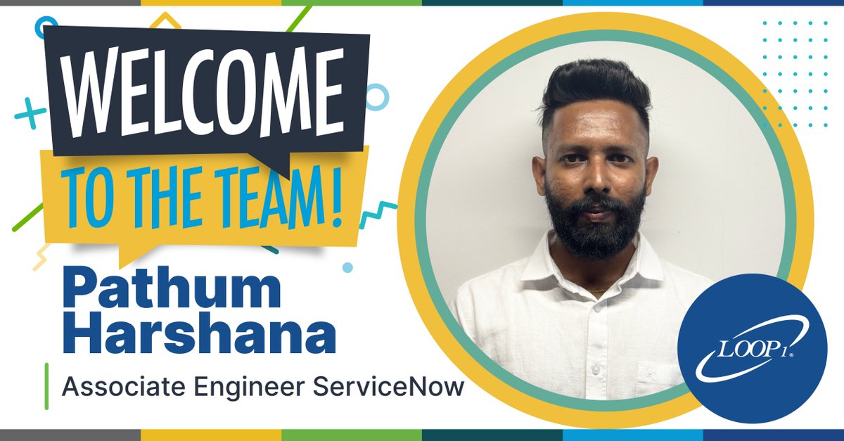 Loop1Global's tweet photo. Join us in welcoming Pathum Harshana. He joins the Loop1 Sri Lanka team as an Associate Engineer ServiceNow. It’s great to have you onboard!

#loop1 #welcomeonboard #team #ITOM #L1M3 #loopster #careers #knowwhatsnext #srilanka https://t.co/ApAwK7QDqv
