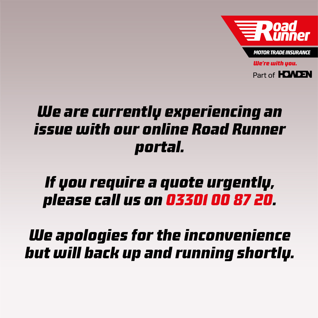 Road Runner Motor Trade Insurance tweet media