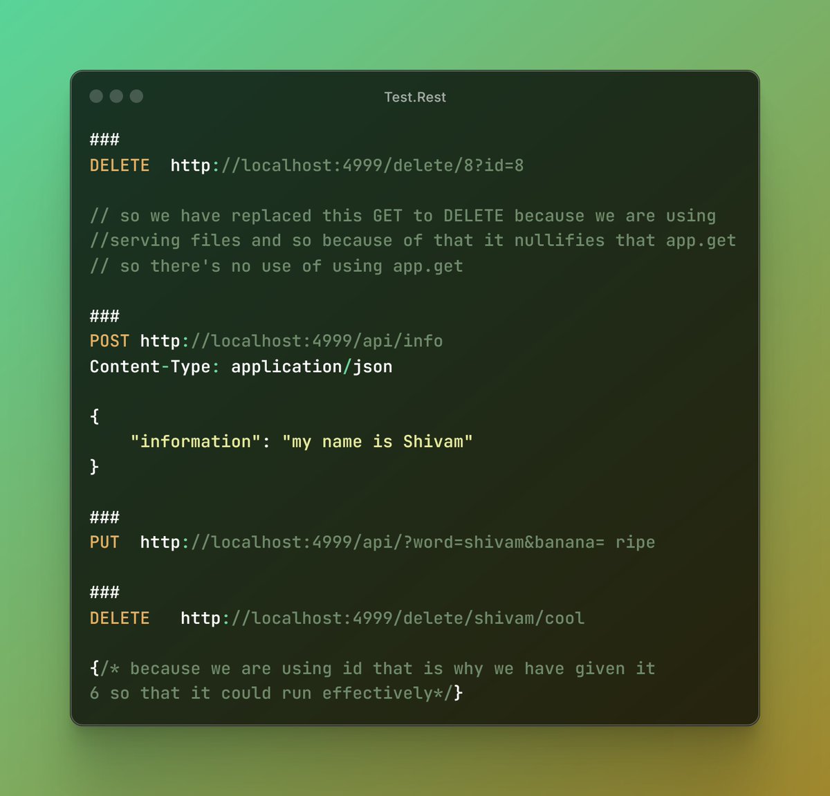 SyntaxTiwari's tweet image. ⚡ Leveling up my backend journey with Node.js + Express.js 🚀
Dived into 📡 Requests &amp;amp; Responses, 📂 File Serving, 🌐 CORS, 🛡️ Middleware, and ⏱️ Job Scheduling. 
Step by step, building the backbone of real-world apps! 💻🔥
#Nodejs #Expressjs #BackendDevelopment #WebDevJourney