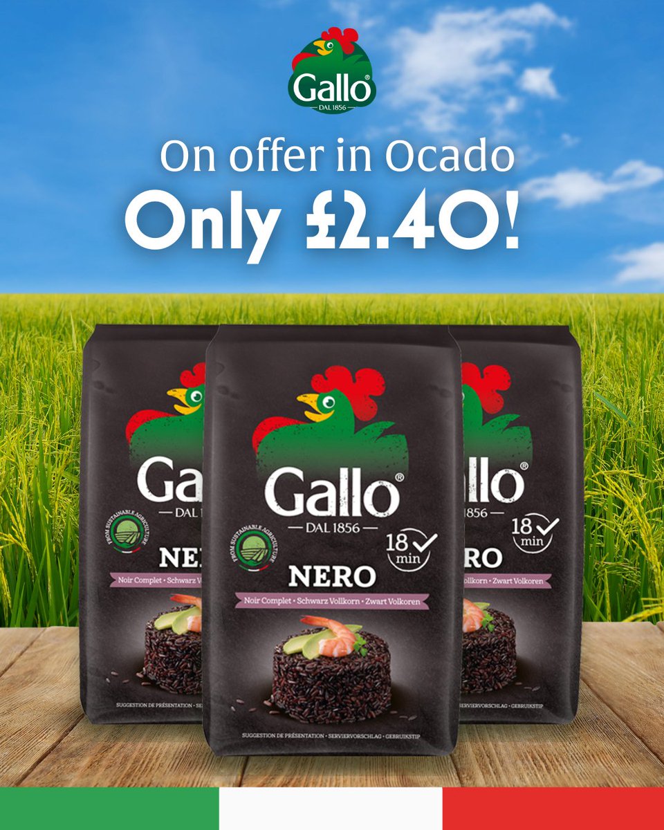 Riso Gallo Nero Rice is now just £2.40 at <a href="/Ocado/">Ocado</a>! 🛒✨⁠
⁠
This nutrient-packed black rice is perfect for summer salads, grain bowls, stuffed veggies, even indulgent rice puddings. 
⁠
Tried it yet? Now’s the perfect time! 🖤⁠
⁠
#BlackRice #RisoGallo #Ocado