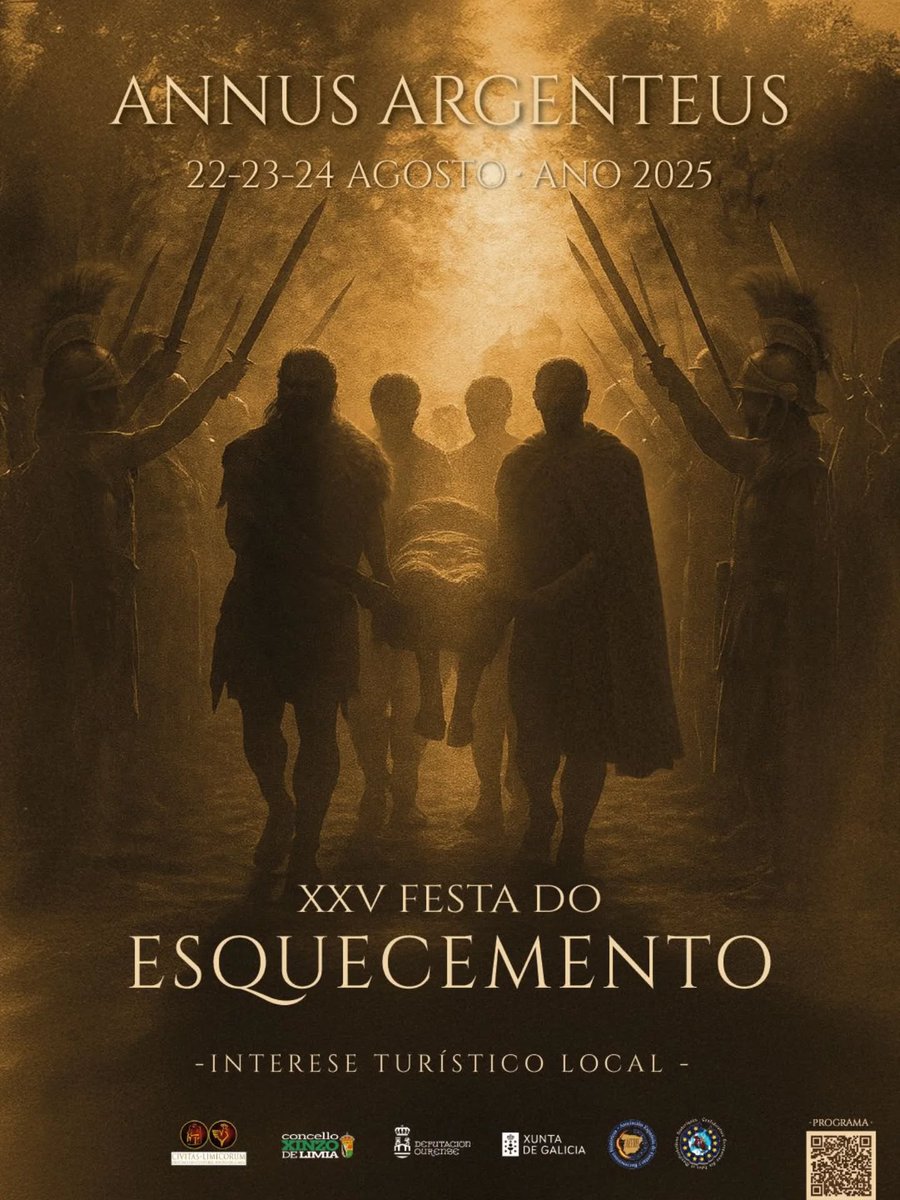 ✨ Del 22 al 24 de agosto, #XinzoDeLimia (#Orense) viaja en el tiempo! ⚔️
A #FestaDoEsquecemento revive a época romana; desfiles, campamentos, gastronomía y música para revivir la #HistoriaViva.

#Galicia #HistoriaViva #Esquecemento