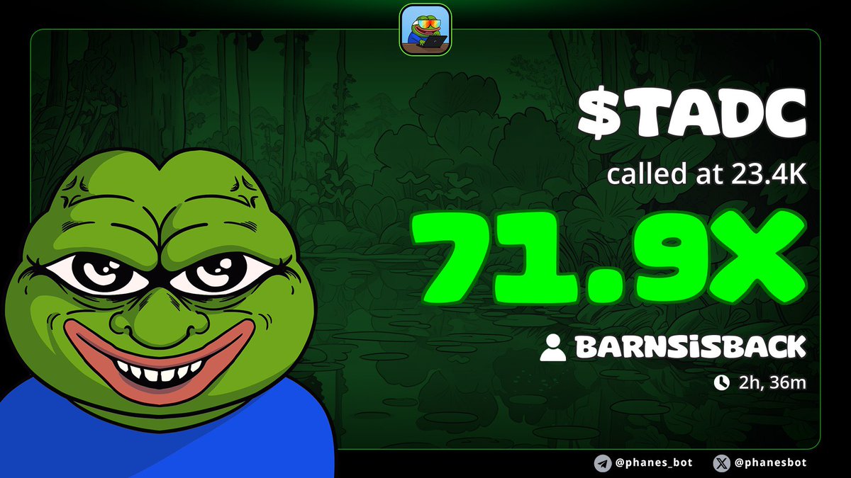 GGs @howtogrind1 caught the morning runner today 

$23k to $1.5m + 

Higher for $TADC