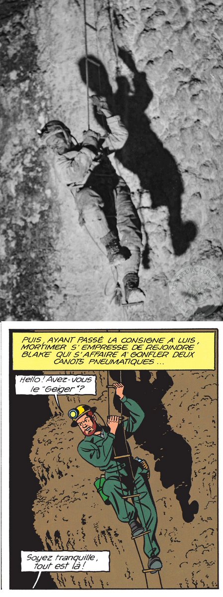 centaurclub's tweet photo. #blakeetmortimer
#EPJacobs
#enigmeatlantide
#speleologie #gouffreberger
Dans le @ParisMatch n°287 du 25/09/1954 il y a un reportage sur le gouffre Berger.
L'exploration de la grotte amènera la découverte d'une rivière souterraine, d'un lac... puis d'une cascade. https://t.co/s3DsNieMk1