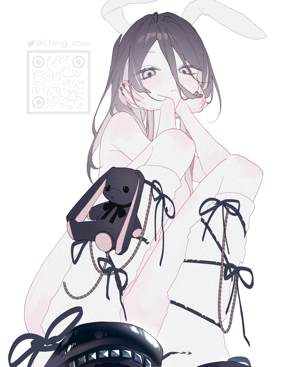 ENing_xoxo's tweet image. 🐇🖤 #oc