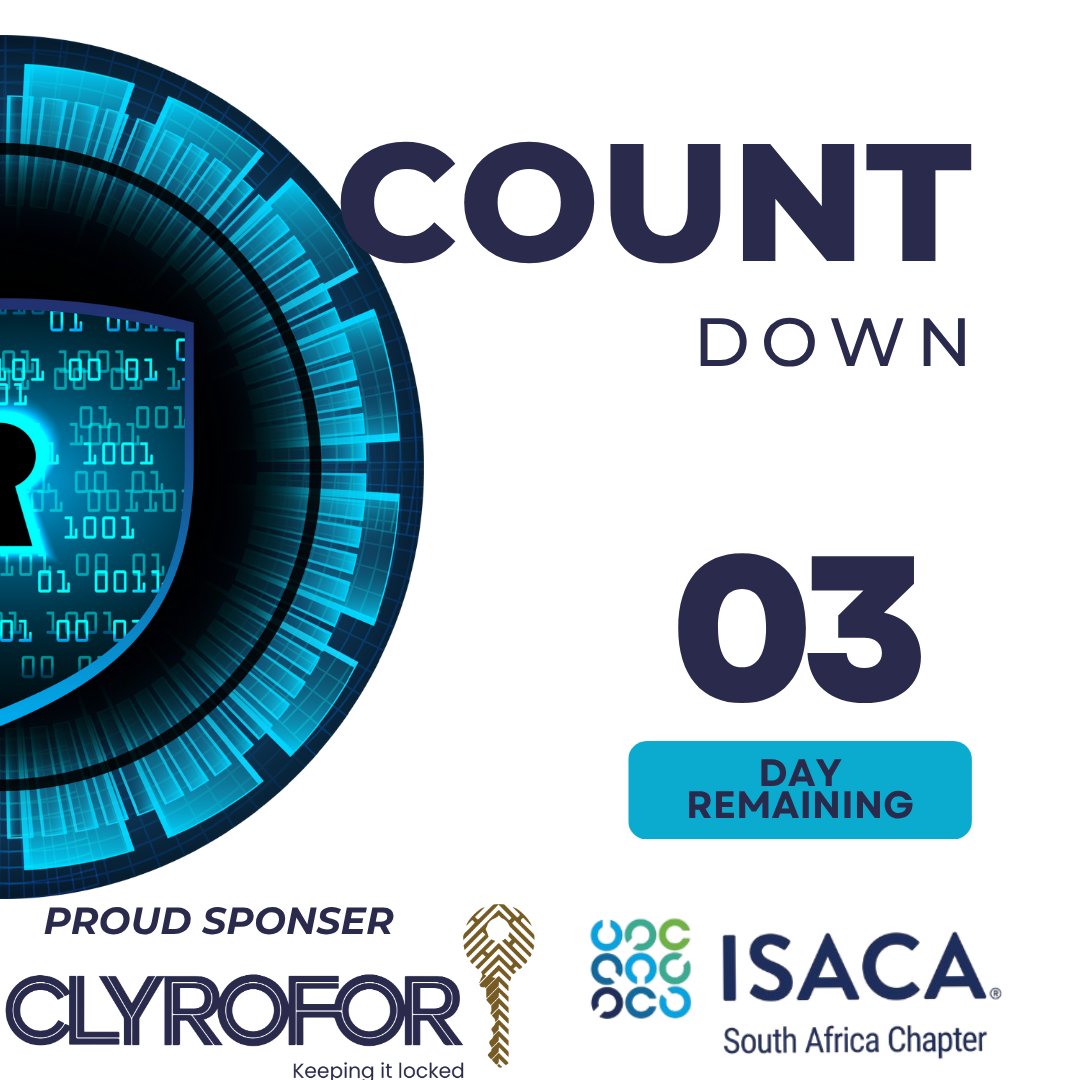 3 days to go!
Clyrofor is a proud sponsor of the #ISACA2025 event happening 21–22 August. Join us as we support conversations on cyber, risk &amp; governance.
#CyberSecurity #GRC #Clyrofor #Countdown