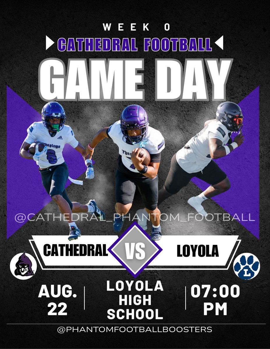 big_juliobmz (@big_juliobmz) on Twitter photo Week 0. Game time.
We at Loyola.
Kickoff at 7PM.
Let’s get to it. <a href="/CoachV_50/">Coach Vince ( Cathedral High)</a> <a href="/CoachJabari8/">Coach Jabari Jefferson</a>
#PhantomFootball #ClassOf2026 #TrenchWork Week 0. Game time.
We at Loyola.
Kickoff at 7PM.
Let’s get to it. <a href="/CoachV_50/">Coach Vince ( Cathedral High)</a> <a href="/CoachJabari8/">Coach Jabari Jefferson</a>
#PhantomFootball #ClassOf2026 #TrenchWork