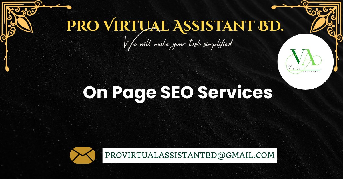 Pro Virtual Assistant BD (@pro_virtual_ast) on Twitter photo Boost website visibility fast with expert On Page SEO Services.
Email: provirtualassistantbd@gmail.com
#onpageseo
#exceldataentry
#advancedexcel
#GoogleSheets
#GoogleDocs
#GoogleForms
#googleslides
#msexcel
#msword
#shopifycsv
#SEO
#KeywordResearch Boost website visibility fast with expert On Page SEO Services.
Email: provirtualassistantbd@gmail.com
#onpageseo
#exceldataentry
#advancedexcel
#GoogleSheets
#GoogleDocs
#GoogleForms
#googleslides
#msexcel
#msword
#shopifycsv
#SEO
#KeywordResearch