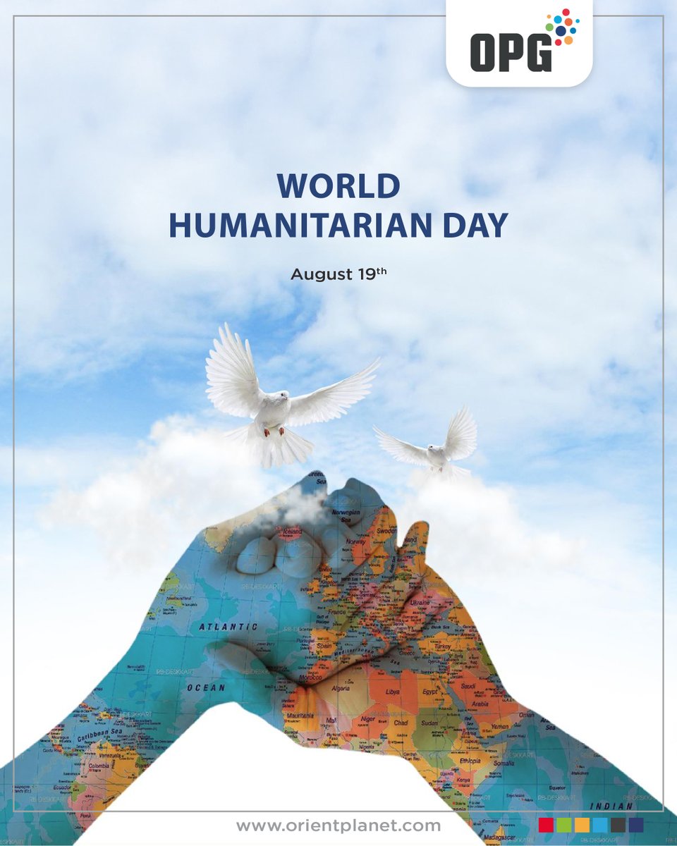 في اليوم العالمي للعمل الإنساني، نتقدم بتحية تقديرٍ إلى الأيادي التي تمتد بالعطاء في أوقات الأزمات. جهودكم النبيلة ترتقي بالحياة وتضئ دروب الأمل في العالم أجمع.
#مجموعة_أورينت_بلانيت #اليوم_العالمي_للعمل_الإنساني
