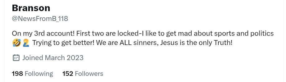 Peanut Butter Box is Here (@pbboxishere) on Twitter photo It comes as no surprise that you're on your 3rd account given how the smallest things set you off. Perhaps less time online and more time in the Bible might help. Or maybe just some anger management classes... It comes as no surprise that you're on your 3rd account given how the smallest things set you off. Perhaps less time online and more time in the Bible might help. Or maybe just some anger management classes...