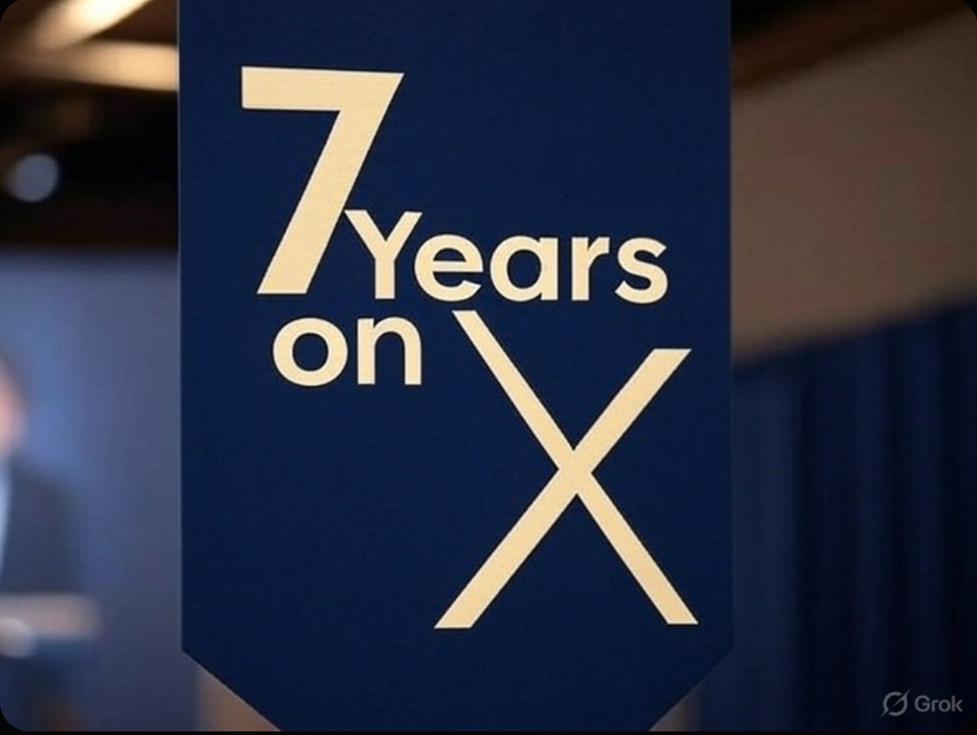 Thankful for 7 amazing years on X! Grateful for the platform and community. <a href="/elonmusk/">Elon Musk</a>, your vision made this possible. #7YearsOnX #ThankYouX