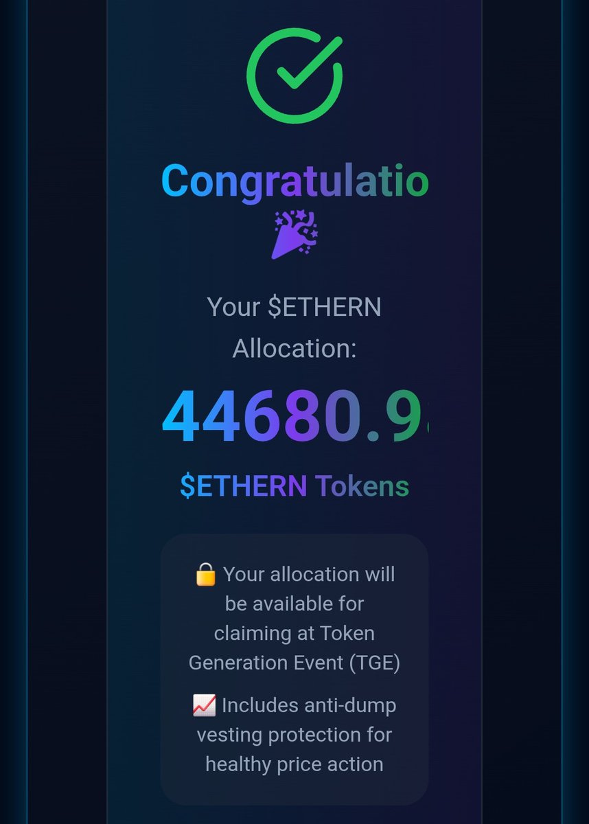 dippylvs's tweet image. Checked my #ethernity allocation from @Ethernity_xyz