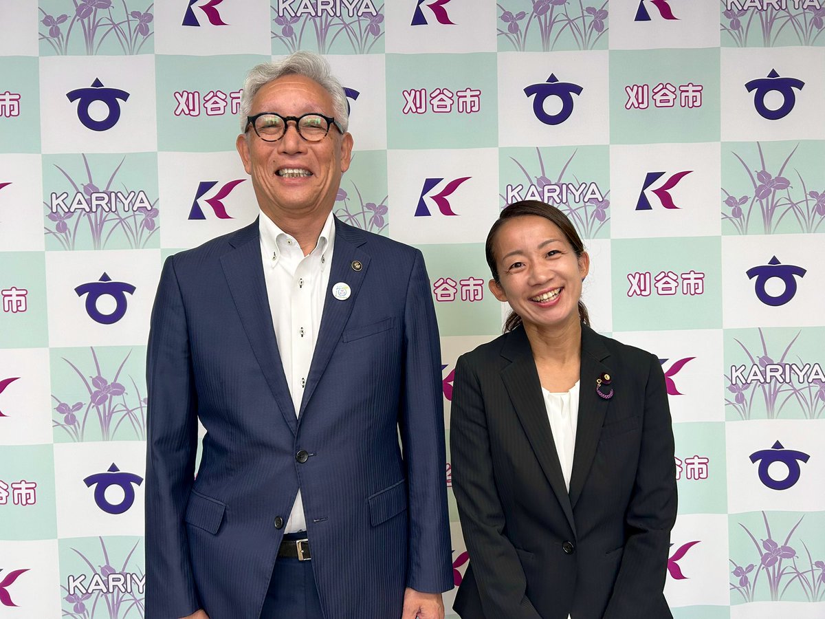 morishimakosuke's tweet image. 刈谷市長の稲垣武さん
と
参議院議員の杉本じゅんこさん
撮影者:森島

お二人が意見交換をされている横で
森島はニコニコしていました

森島も同席させていただき感謝です
ありがとうございます

#参政党　#刈谷市　#杉本じゅんこ