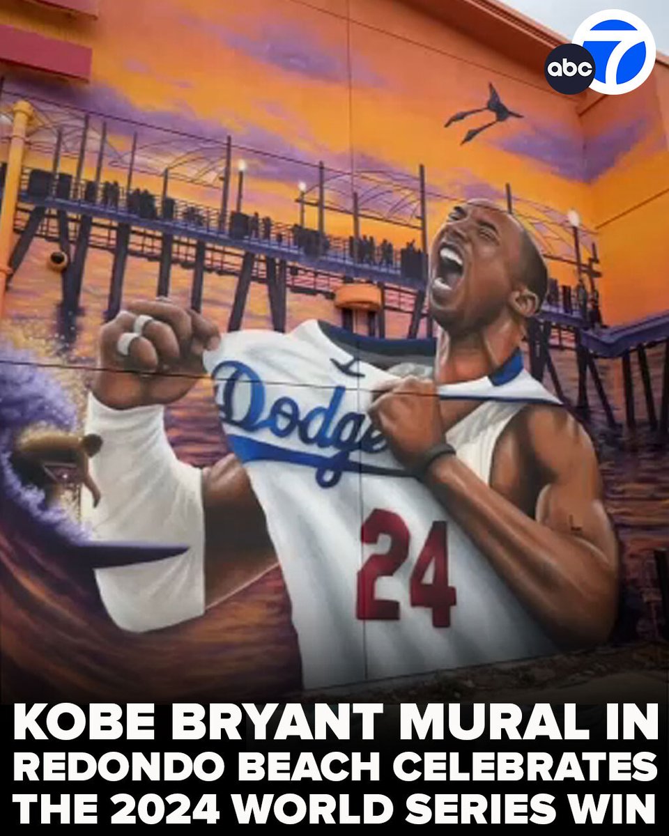 A new mural in Redondo Beach just screams Los Angeles! The mural, which commemorates the victorious 2024 title run, also includes Dodgers stars Mookie Betts, Freddie Freeman, Shohei Ohtani, his dog Decoy and rapper Ice Cube.

Read more: abc7.la/3USGMOV